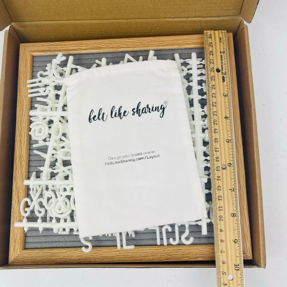Felt Like Sharing Gray Felt Letter Board Changeable 1